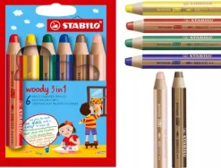 Set 6 Lápices Woody 3 en 1 STABILO