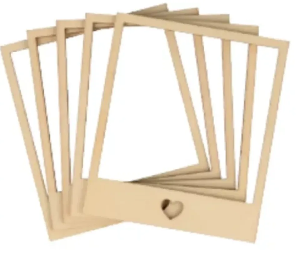 Set 5 Marcos de Madera Polaroid On se Marie Artemio