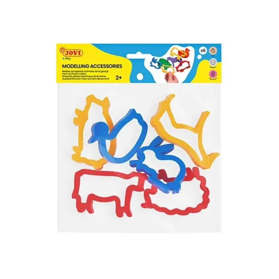 Set 6 moldes para plastilina Animales de la Granja Jovi
