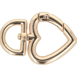 Set 2 mosquetones dorados Corazón Artemio