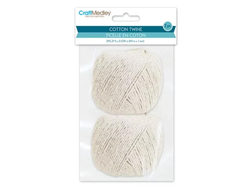 Set 2 Ovillos de Hilo de Algodón Trenzado MultiCraft 1mm