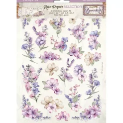 Set 6 papeles de arroz Lavender Stamperia 21x30cm