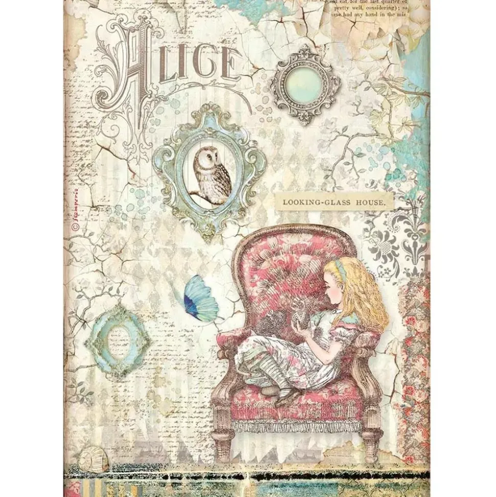 Set 6 papeles de arroz Alice Forever Stamperia 21x29cm