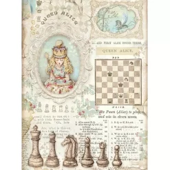 Set 6 papeles de arroz Alice Forever Stamperia 21x29cm