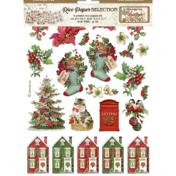 Set 6 papeles de arroz All You Need For Christmas Stamperia 21x30cm