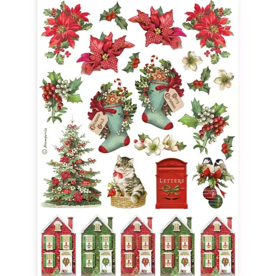 Set 6 papeles de arroz All You Need For Christmas Stamperia 21x30cm