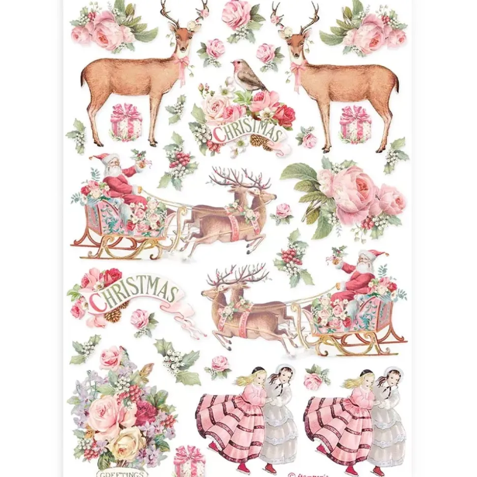 Set 6 papeles de arroz All You Need For Christmas Stamperia 21x30cm