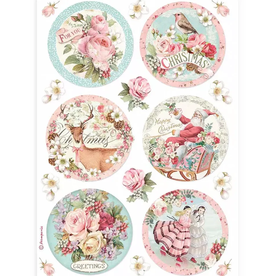 Set 6 papeles de arroz All You Need For Christmas Stamperia 21x30cm