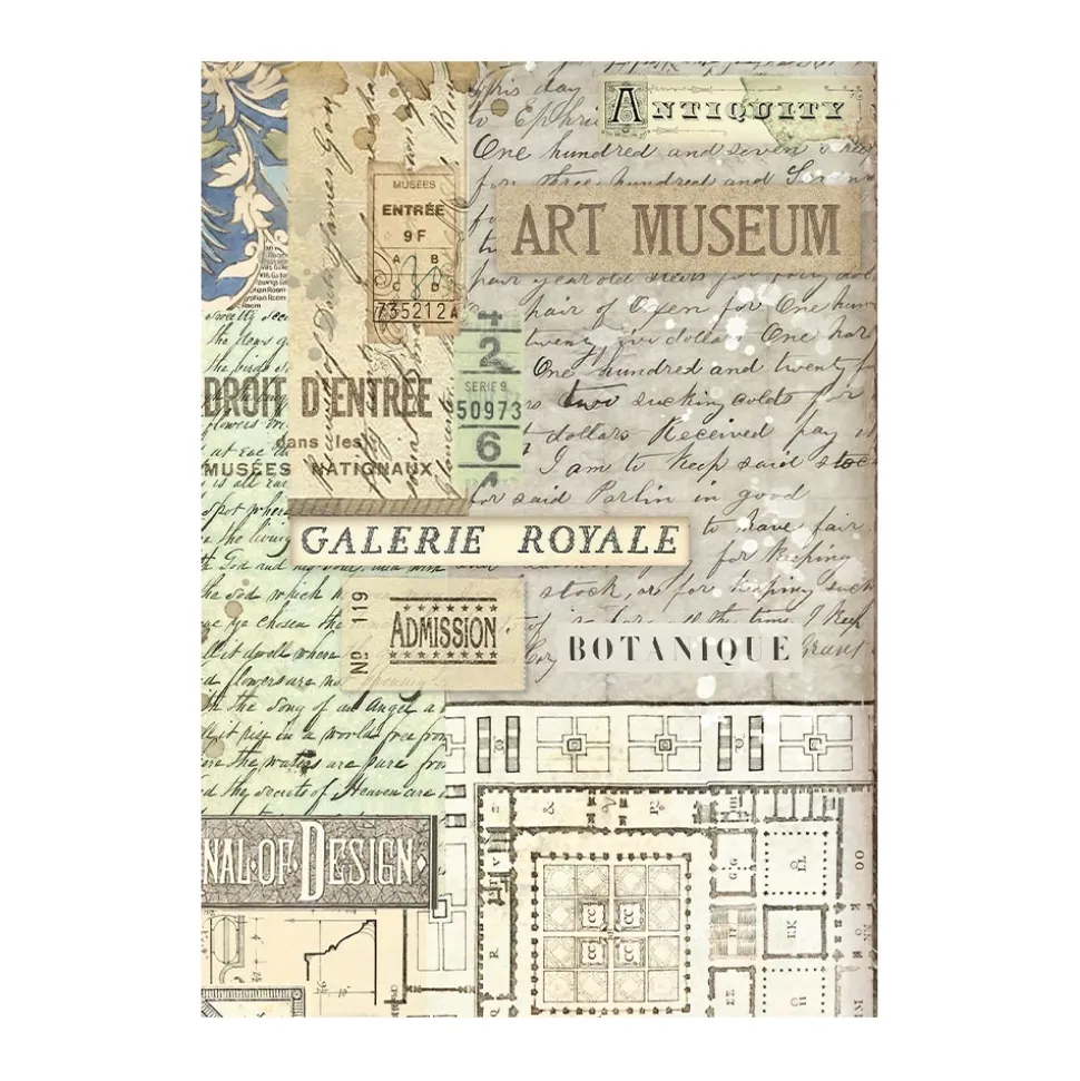 Set 8 papeles de arroz Art of Travelling Stamperia 10x15cm