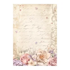 Set 8 Papeles de Arroz Backgrounds Romance Forever Stamperia 10x15cm