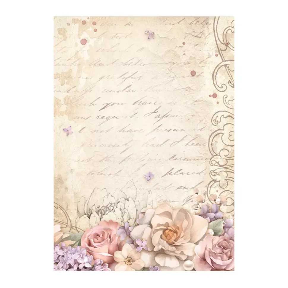 Set 8 Papeles de Arroz Backgrounds Romance Forever Stamperia 10x15cm