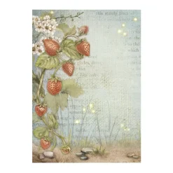 Set 8 papeles de arroz Backgrounds Romantic Hidden Grove Stamperia 10x15cm