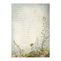 Set 8 papeles de arroz Backgrounds Romantic Hidden Grove Stamperia 10x15cm