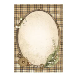 Set 8 papeles de arroz Backgrounds Romantic Hidden Grove Stamperia 10x15cm