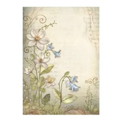 Set 8 papeles de arroz Backgrounds Romantic Hidden Grove Stamperia 10x15cm