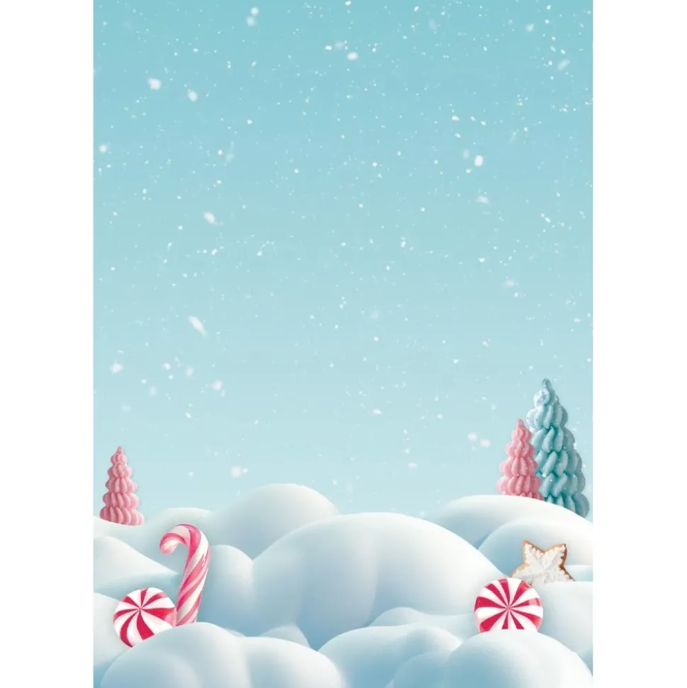 Set 8 papeles de arroz Backgrounds Romantic Candy Christmas Stamperia 10x15cm