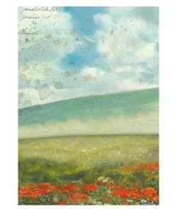 Set 8 papeles de arroz Backgrounds Sunflower Art Stamperia 10x15cm