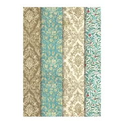 Set 8 papeles de arroz Backgrounds Christmas Greetings Stamperia 10x15cm