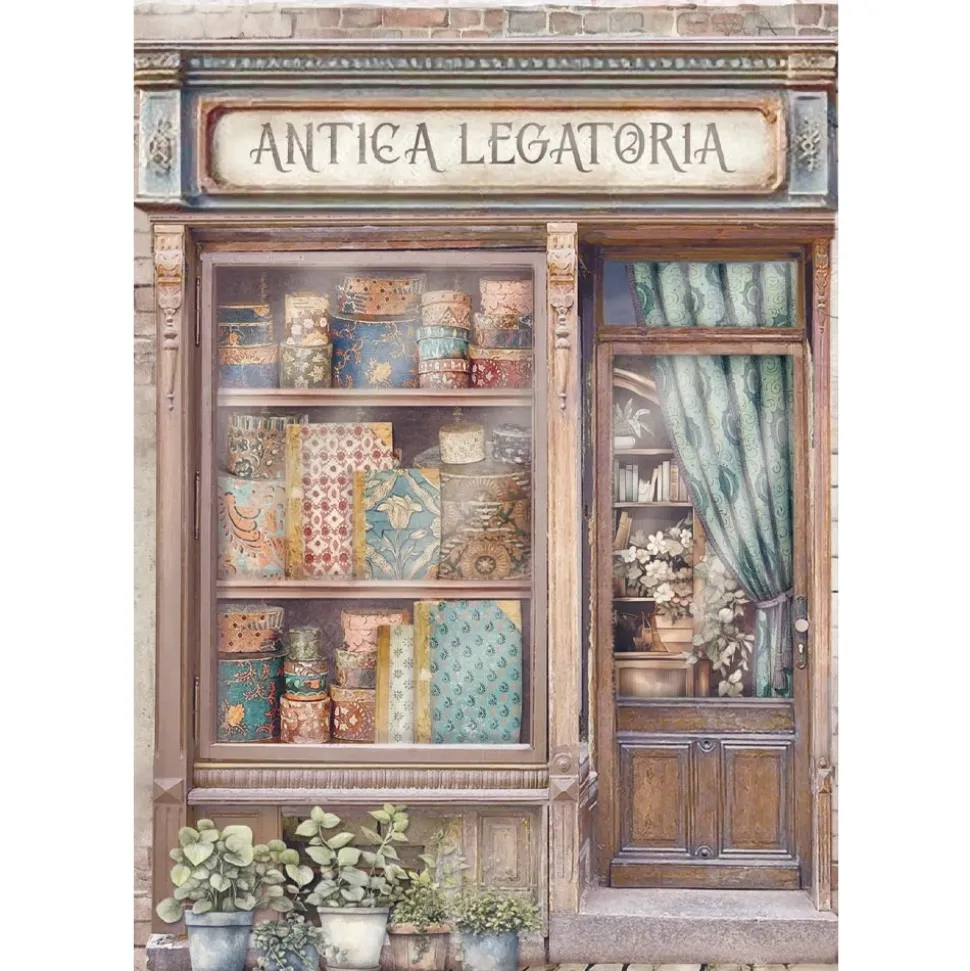 Set 8 papeles de arroz Backgrounds Venice City Of Art Stamperia 10x15cm