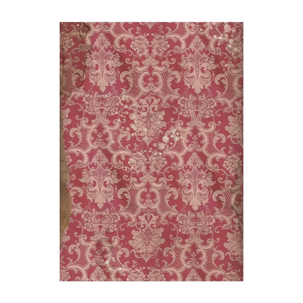 Set 8 papeles de arroz Backgrounds Vintage Library Stamperia 10x15cm