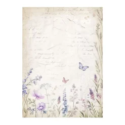 Set 8 papeles de arroz Backgrounds Lavender Stamperia 10x15cm