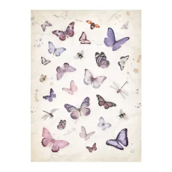 Set 8 papeles de arroz Backgrounds Lavender Stamperia 10x15cm