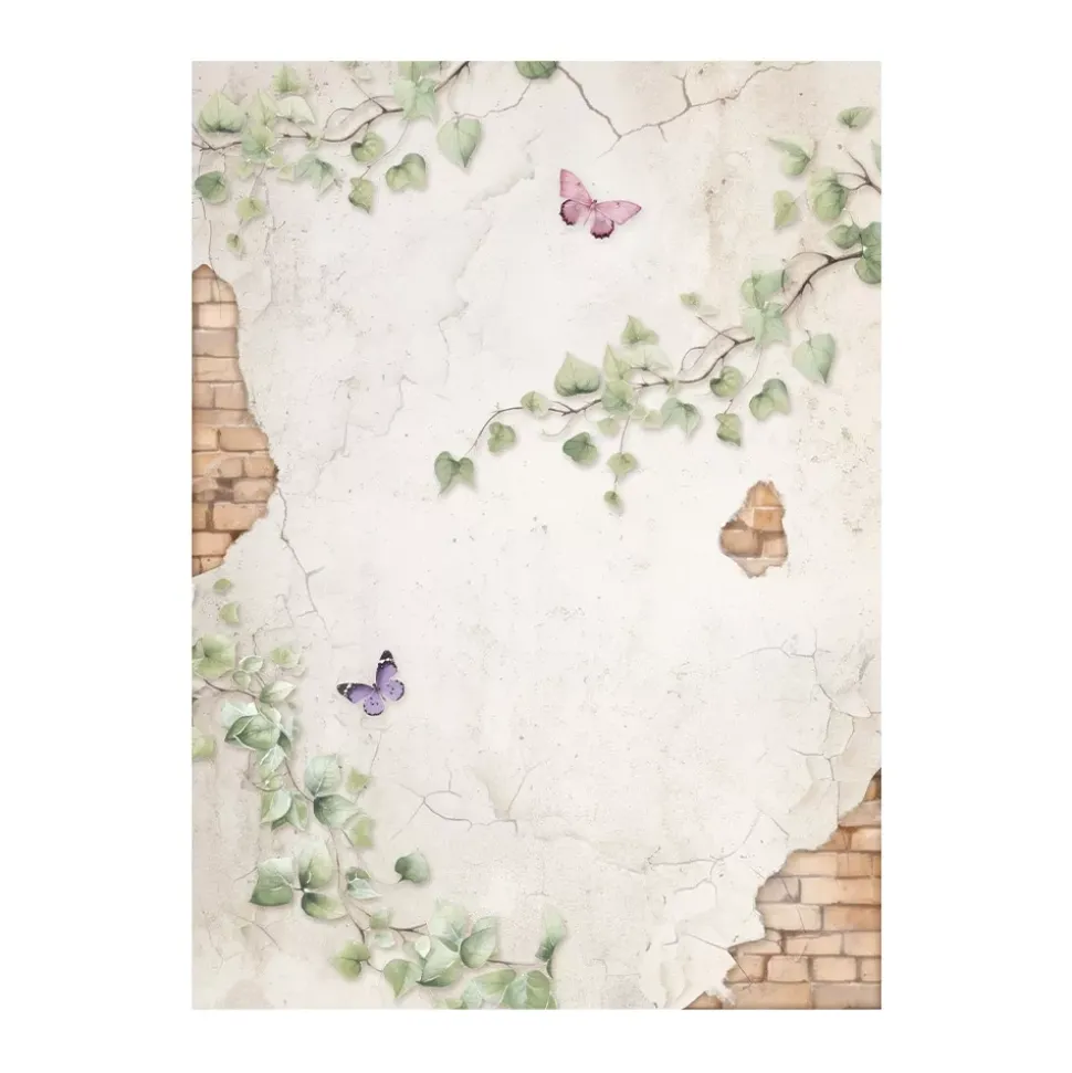 Set 8 papeles de arroz Backgrounds Lavender Stamperia 10x15cm