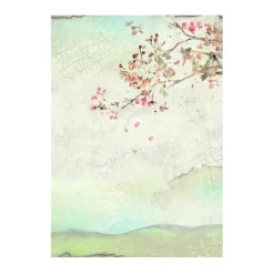 Set 8 papeles de arroz Backgrounds House of Roses Stamperia 10x15cm