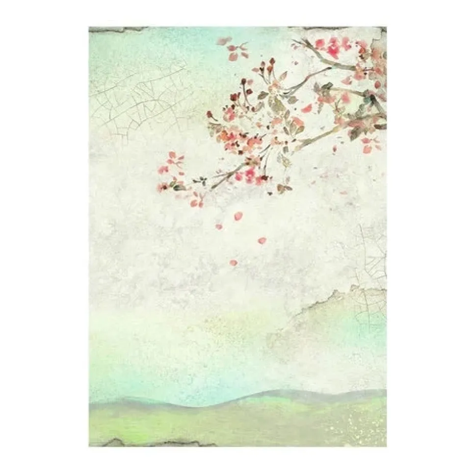 Set 8 papeles de arroz Backgrounds House of Roses Stamperia 10x15cm