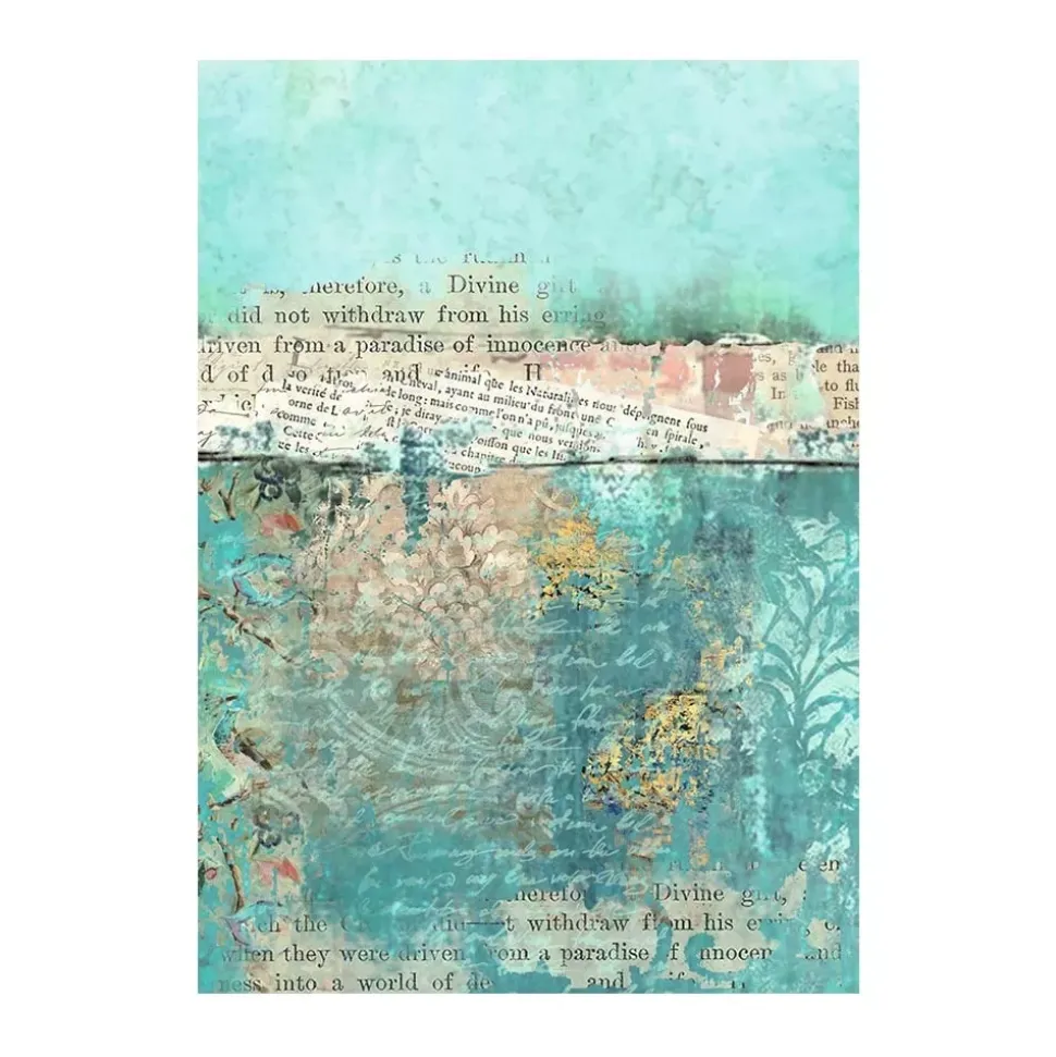 Set 8 papeles de arroz Backgrounds Wonderland Stamperia 10x15cm