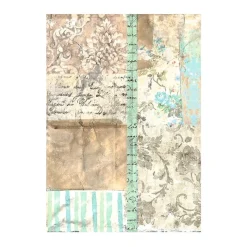 Set 8 papeles de arroz Backgrounds Wonderland Stamperia 10x15cm