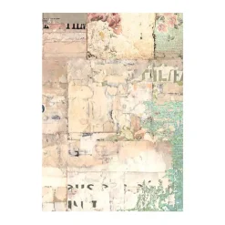 Set 8 papeles de arroz Backgrounds Wonderland Stamperia 10x15cm