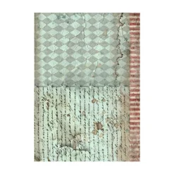 Set 8 papeles de arroz Backgrounds Alice Forever Stamperia 10x15cm