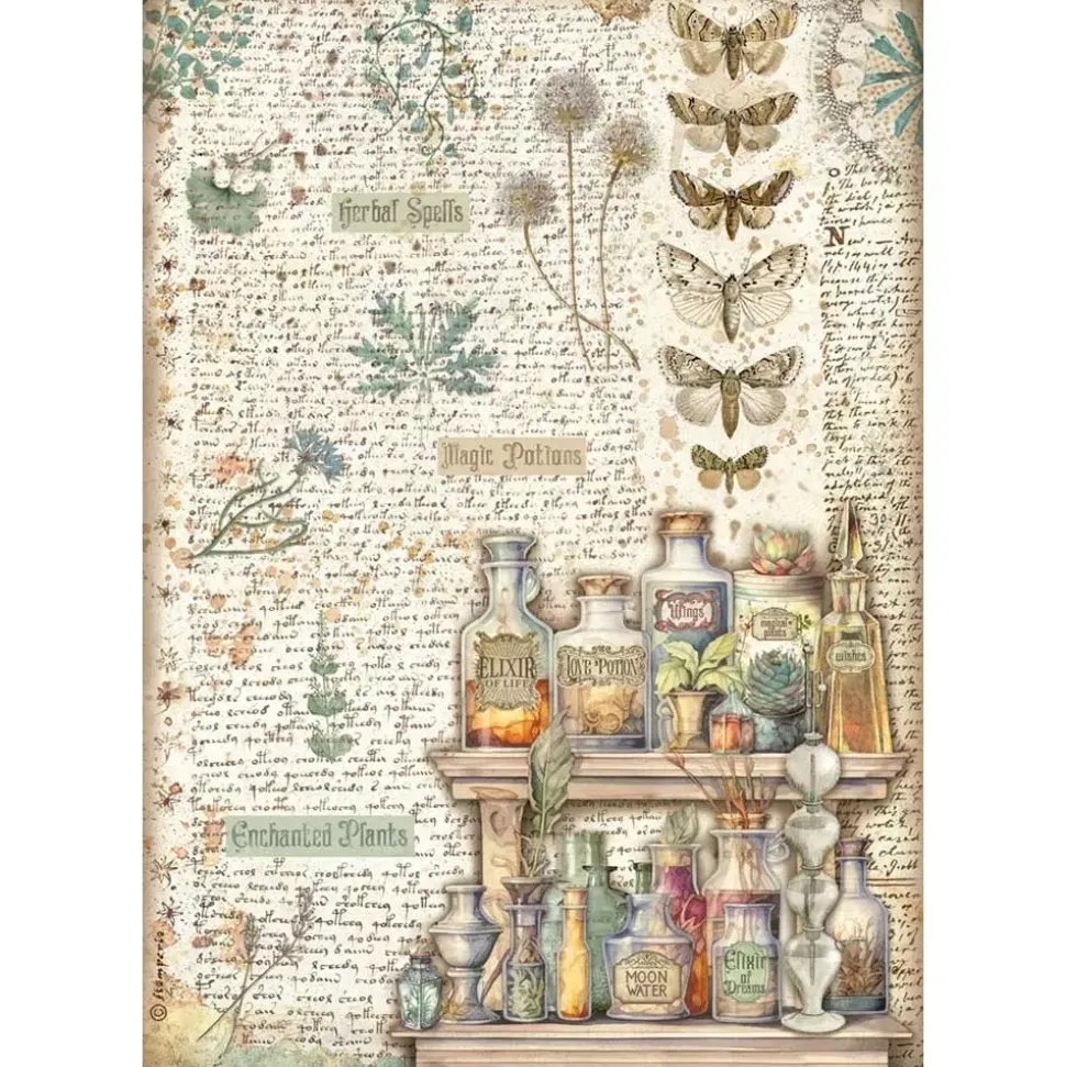 Set 6 Papeles de Arroz Fortune Stamperia 21x30cm