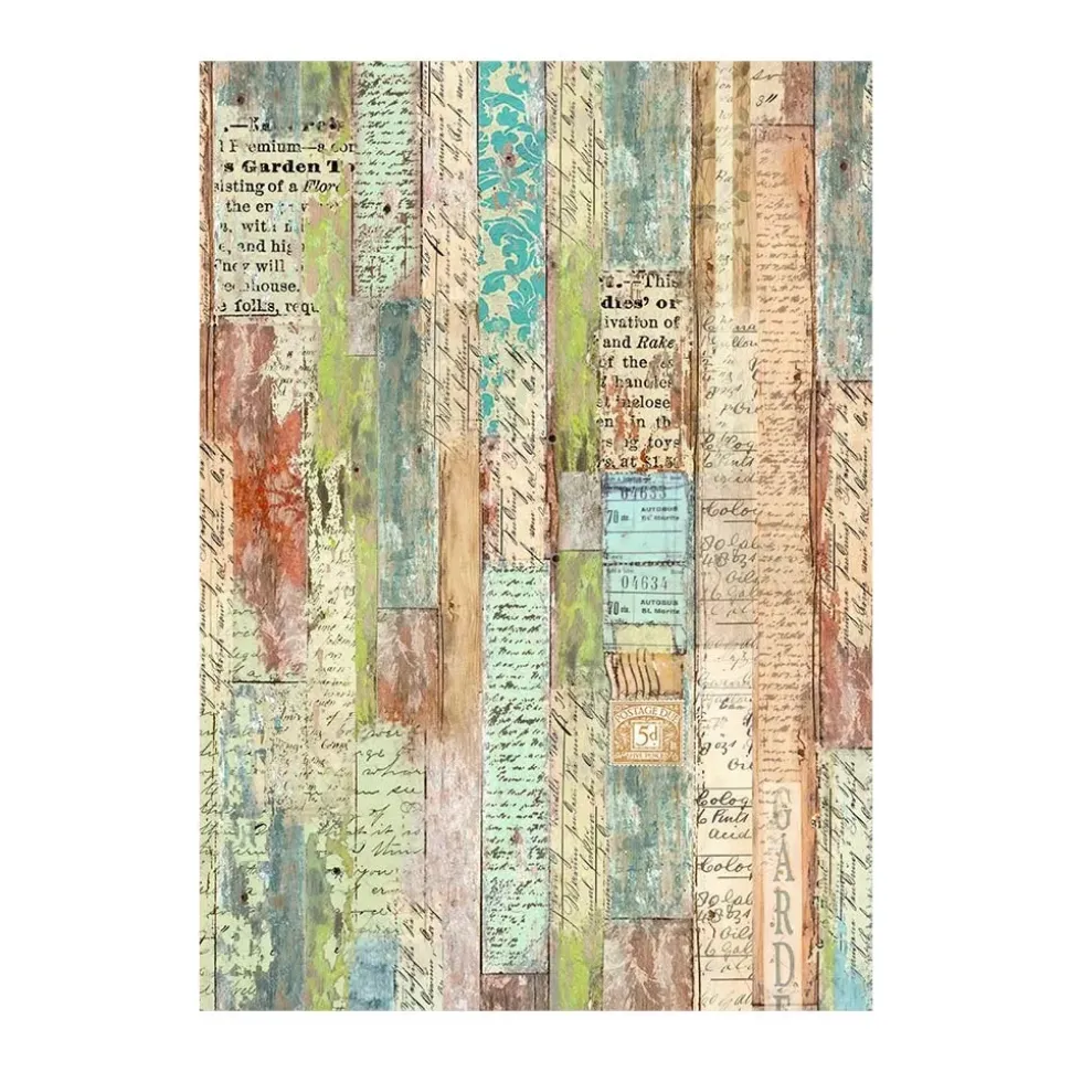 Set 8 papeles de arroz Garden Stamperia 10x15cm