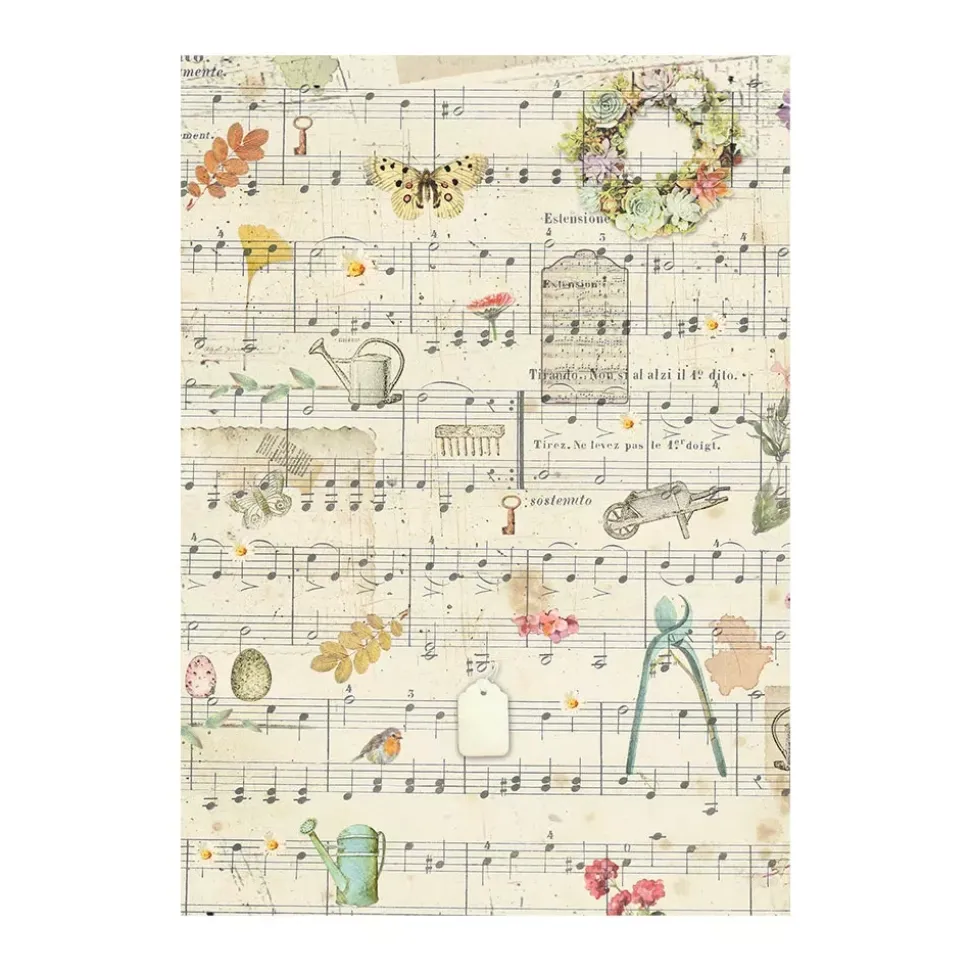 Set 8 papeles de arroz Garden Stamperia 10x15cm