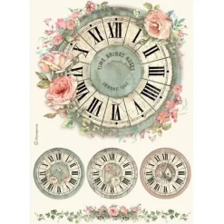 Set 6 papeles de arroz House of Roses Stamperia 21x30cm