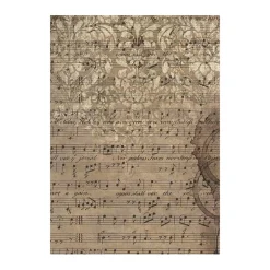 Set 8 papeles de arroz Music Stamperia 10x15cm