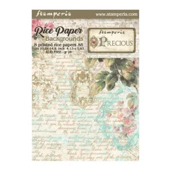 Set 8 papeles de arroz Precious Stamperia 10x15cm