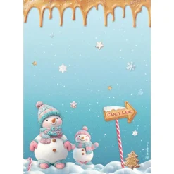 Set 6 papeles de arroz Romantic Candy Christmas Stamperia 21x30cm