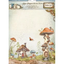 Set 6 papeles de arroz Romantic Hidden Grove Stamperia 21x30cm