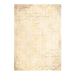 Set 8 papeles de arroz Romantic Golden Harmony Stamperia 10x15cm