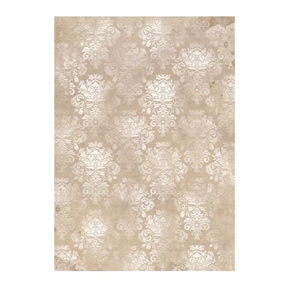 Set 8 papeles de arroz Romantic Golden Harmony Stamperia 10x15cm