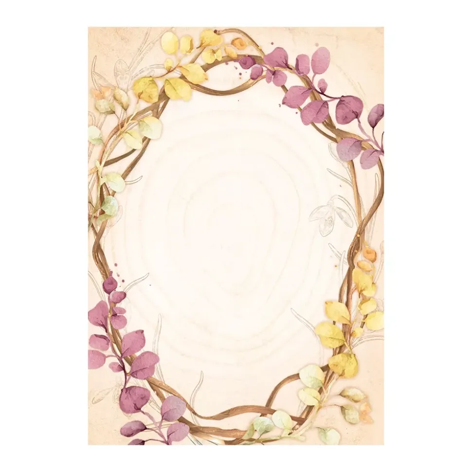 Set 8 papeles de arroz Romantic Woodland Stamperia 10x15cm