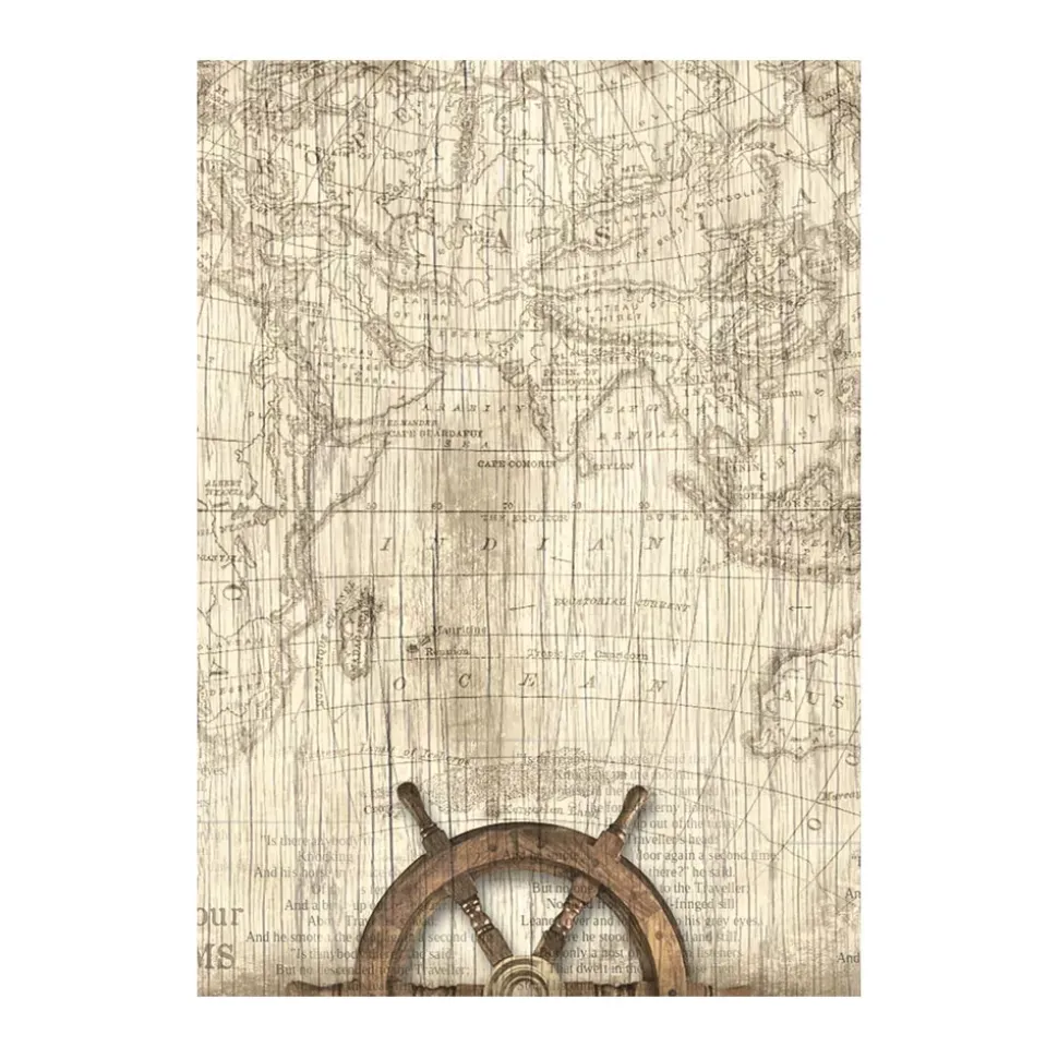 Set 8 papeles de arroz Sea Land Stamperia 10x15cm