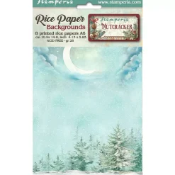 Set 8 papeles de arroz The Nutcracker Stamperia 10x15cm
