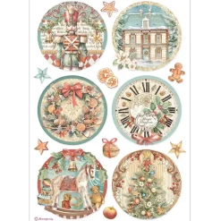 Set 6 papeles de arroz The Nutcracker Stamperia 21x30cm