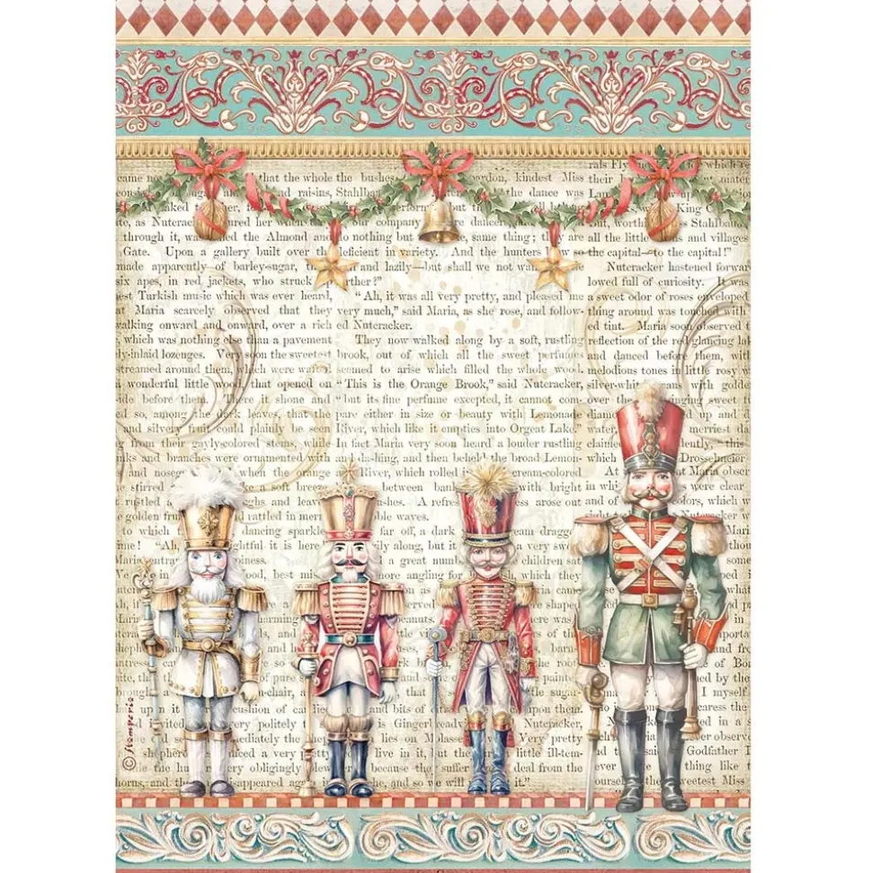 Set 6 papeles de arroz The Nutcracker Stamperia 21x30cm