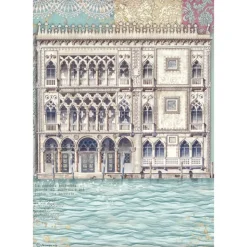 Set 6 papeles de arroz Venice City Of Art Stamperia 21x30cm