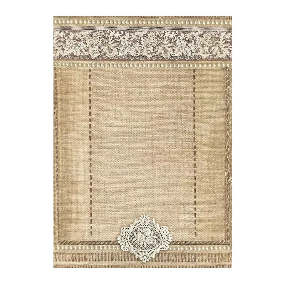 Set 8 papeles de arroz Verja Old Lace Stamperia 10x15cm